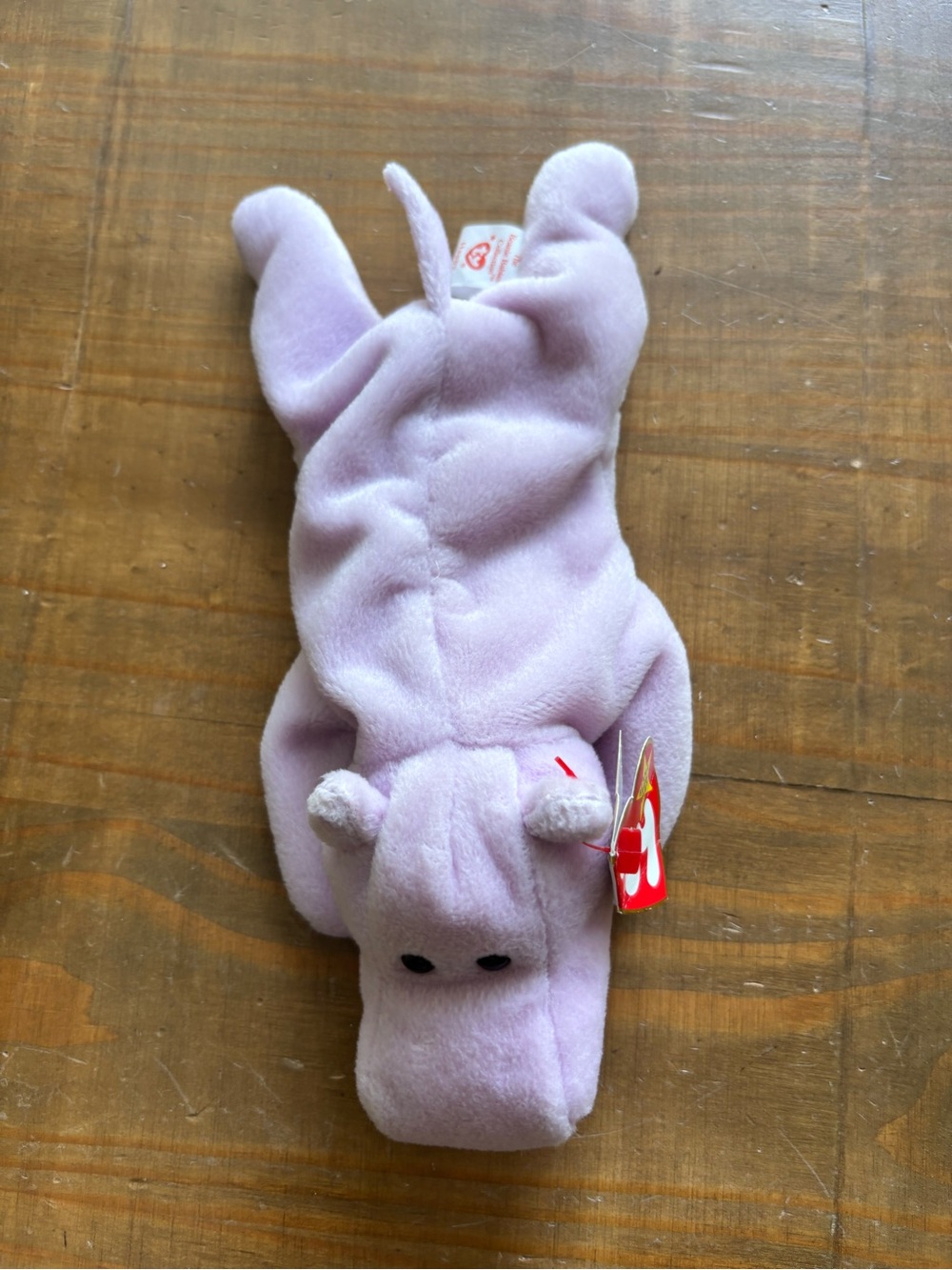 TY Beanie Baby Happy the Hippo-Style 4061-DOB 2-25-94-Lavender-NWT